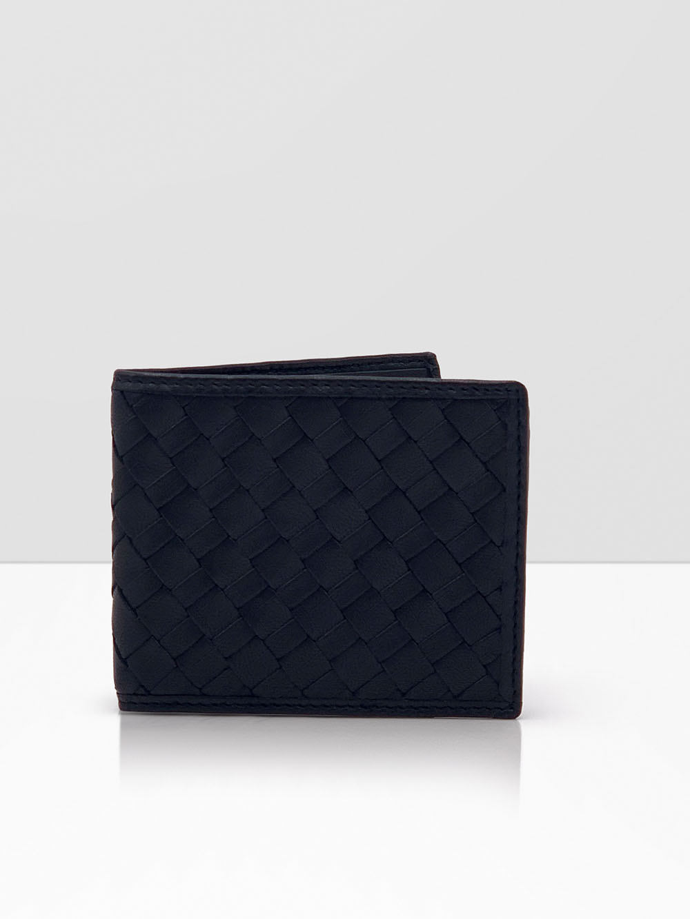 Treccio Collection Nappa Leather Wallet with Window - Black , Handmade ...